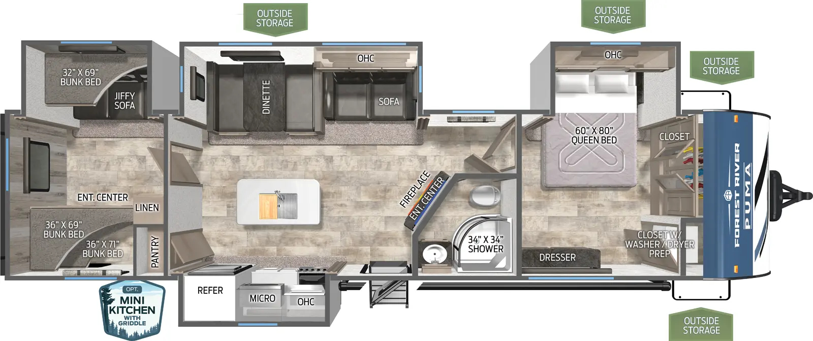 Large Bunkroom Travel trailer (incoming for 2025)